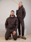 Šokoladinis laisvalaikio kostiumas "Comfort" su pūkeliu