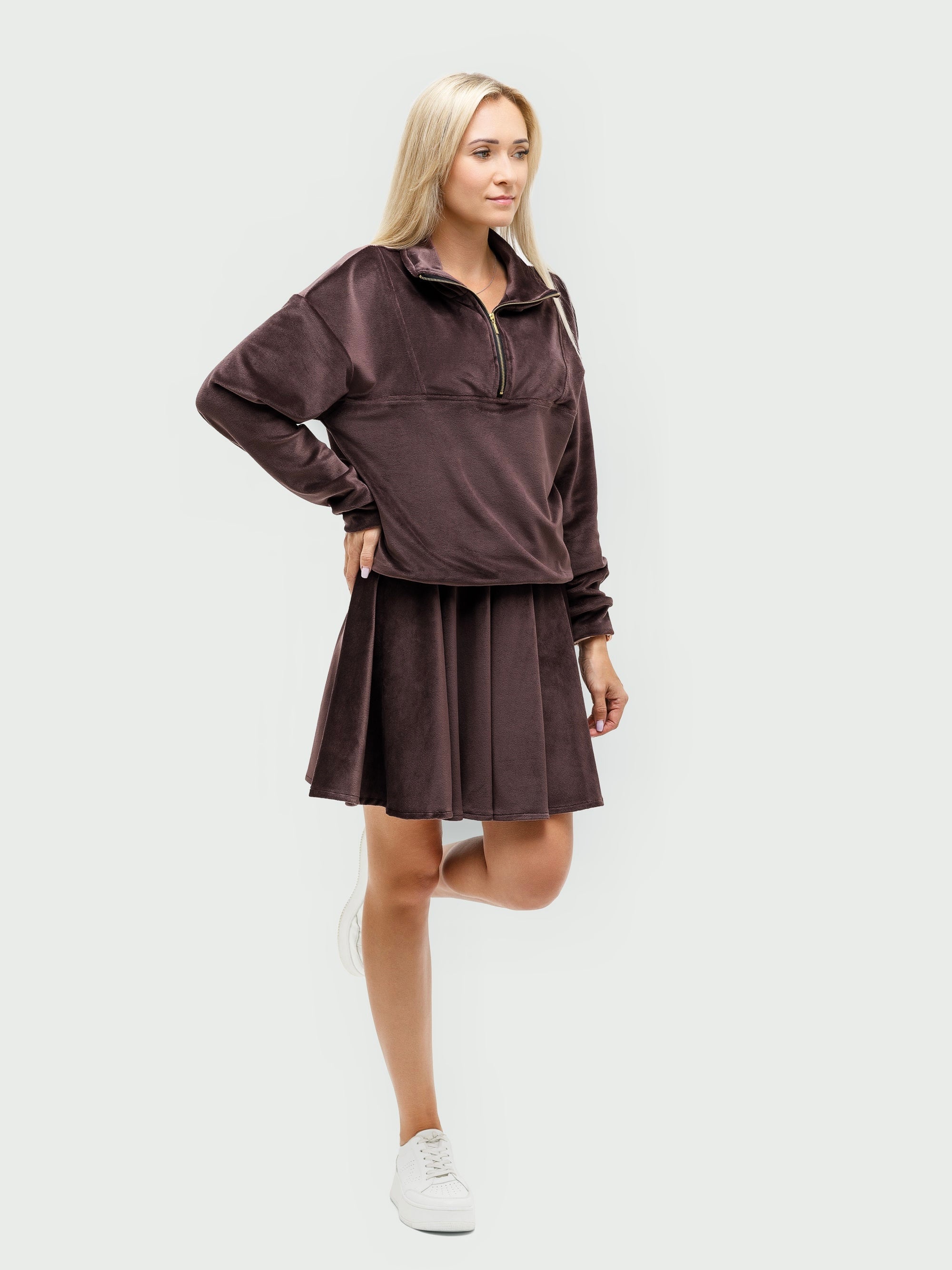 Veliūrinis komplektas "Soft cozy chocolate"