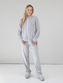 Veliūrinis laisvalaikio kostiumas "Soft glow grey"