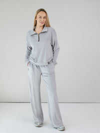 Veliūrinis laisvalaikio kostiumas "Soft shine grey"