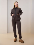 Šokoladinis laisvalaikio kostiumas "Luxury" su pūkeliu