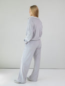 Veliūrinis laisvalaikio kostiumas "Soft shine grey"
