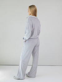 Veliūrinis laisvalaikio kostiumas "Soft shine grey"