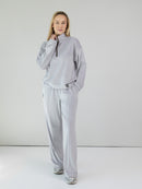 Veliūrinis laisvalaikio kostiumas "Soft shine grey"