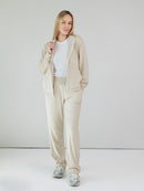 Veliūrinis laisvalaikio kostiumas "Soft glow beige"