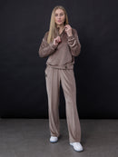 Veliūrinis laisvalaikio kostiumas "Soft shine Mocha"