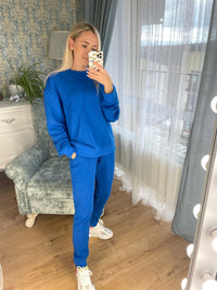 Mėlynas laisvalaikio kostiumas "Comfort" be pūkelio